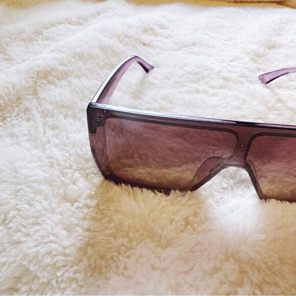 Greta Light Purple Oversized Statement Sunglasses - Picture 5 of 9